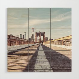 New York City | Brooklyn Bridge | Film Style Wood Wall Art