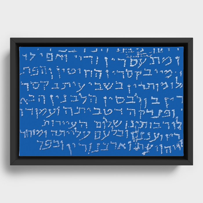 Biblical fragment background Framed Canvas