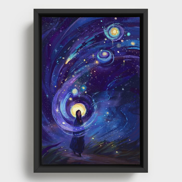 Of the Stars Framed Canvas