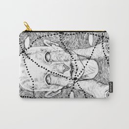 I See You Carry-All Pouch | Scary, People, Illustration, Black and White 