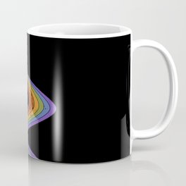 Coffee Cup Rainbow Pour // Abstract Barista Wall Hanging Artwork Graphic Design Coffee Mug