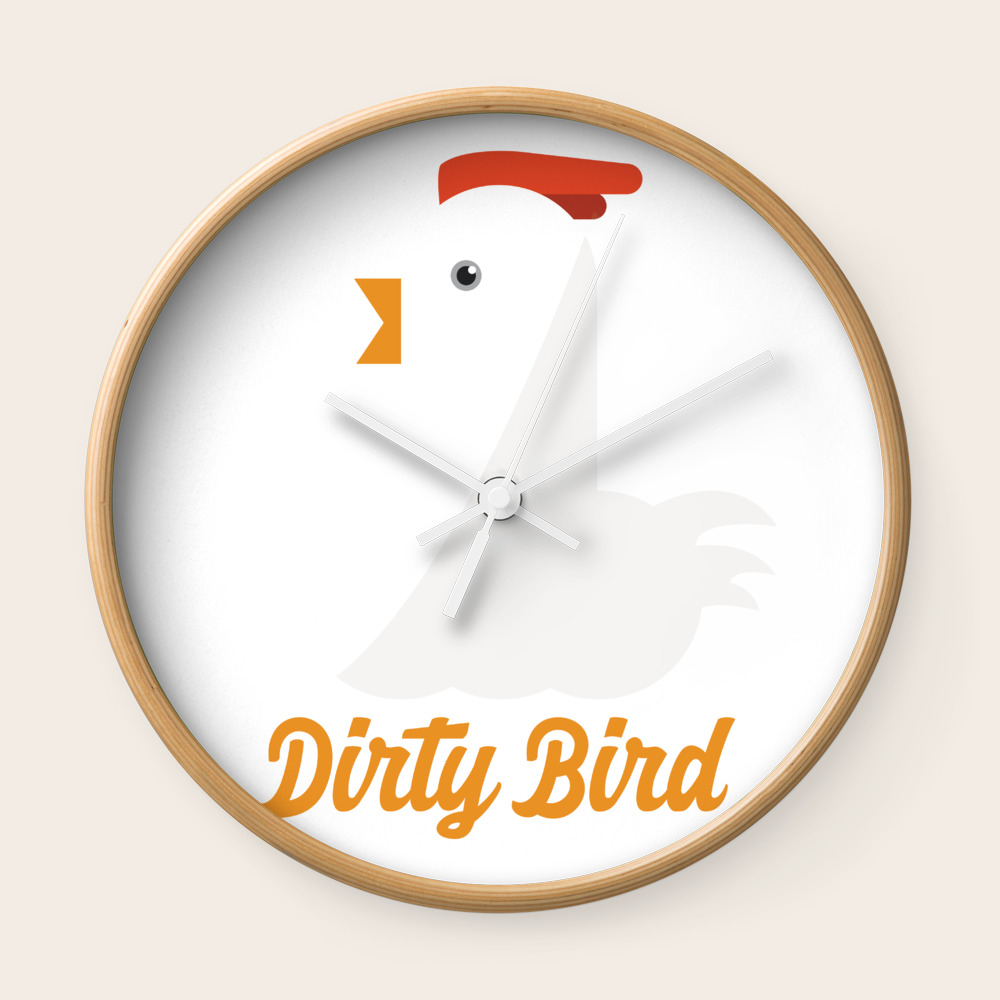 Dirty Bird Chicken Love Wall Clock By Tomgiant Society6