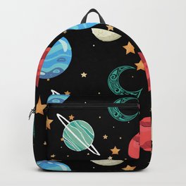 galaxy - planets, stars, moon, saturn Backpack