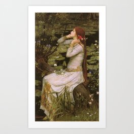 Ophelia by John William Waterhouse Art Print