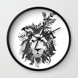 Lion tribal Wall Clock