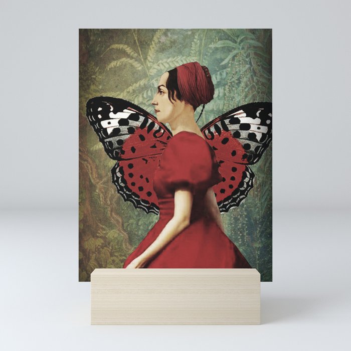 A butterfly needs freedom, sun, and a flower Mini Art Print