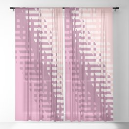 Shades of pink background Sheer Curtain