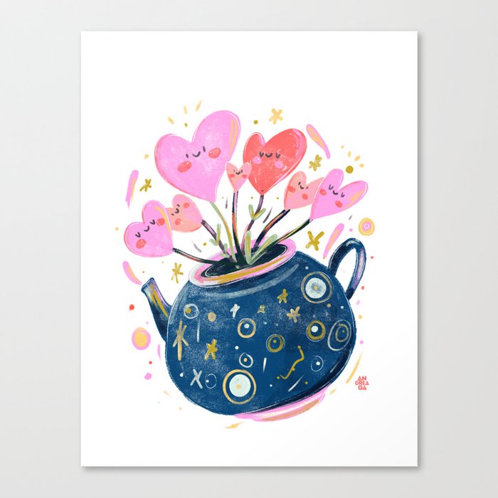 Love and plants Canvas Print