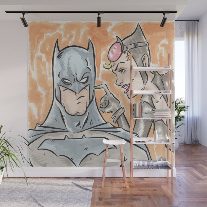 The Bat and The Cat Wall Mural