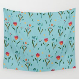 Pattern spring flowers Wall Tapestry