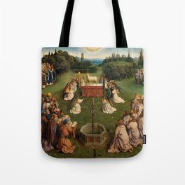 Jan van Eyck - Adoration of the Lamb from the Ghent Altarpiece Tote Bag