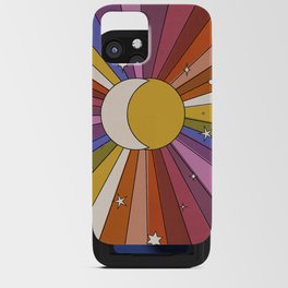 The Sun and the Moon - retro abstract iPhone Card Case