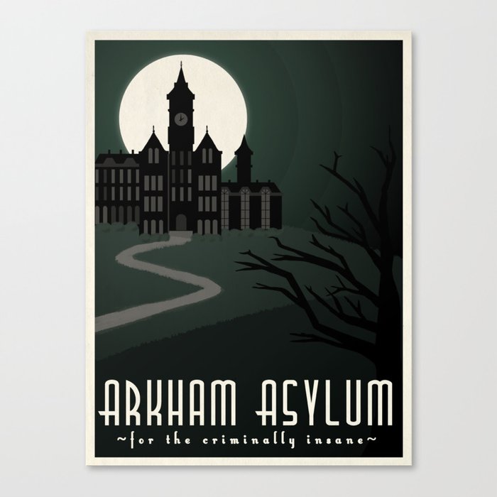 Arkham Asylum for the Criminally Insane Canvas Print