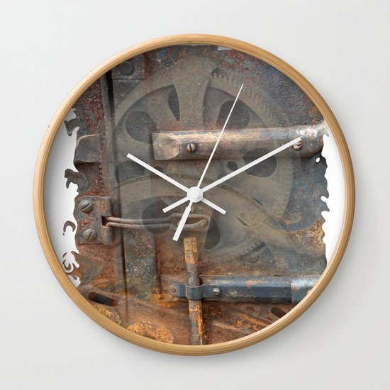 Rusty Stuff Montage Wall Clock