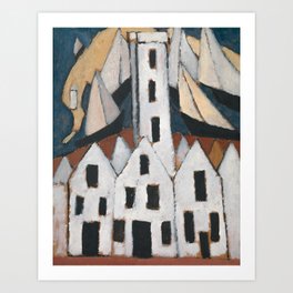 Movement No. 5, Provincetown Houses by Marsden Hartley Art Print