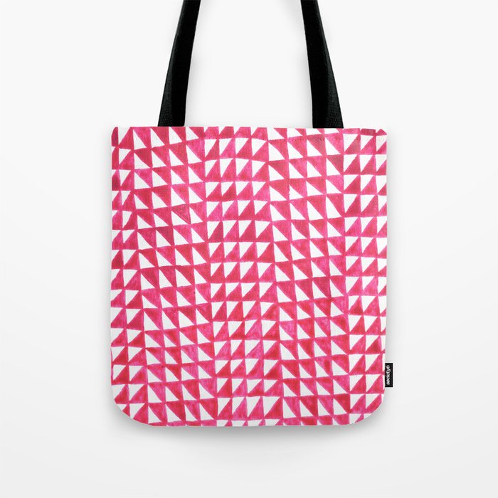 Triangle Bands in pink Tote Bag