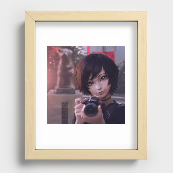 Hachiko Recessed Framed Print