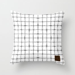 Crosshatch in Black and White Throw Pillow