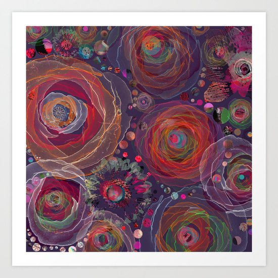 Floral abstract(53). Art Print