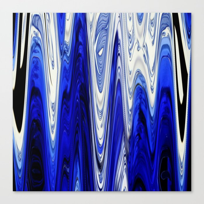 Zigzag Cobalt Blue Canvas Print