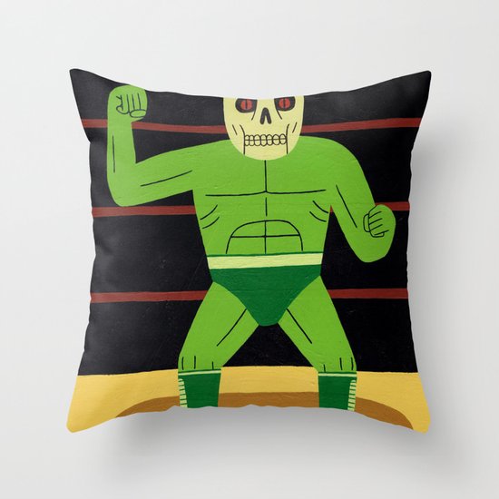 The Glowing Skull Throw Pillow