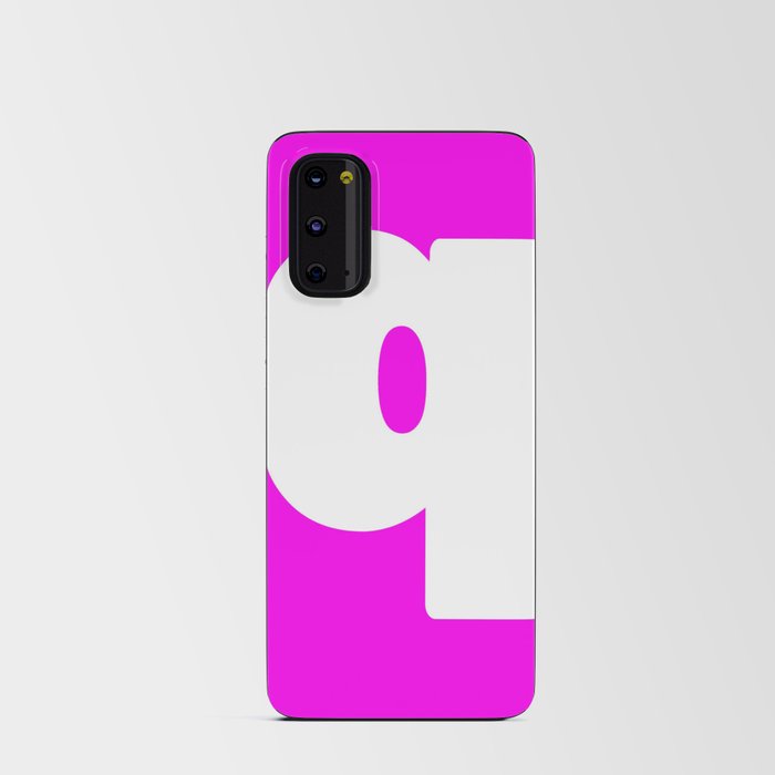 q (White & Magenta Letter) Android Card Case