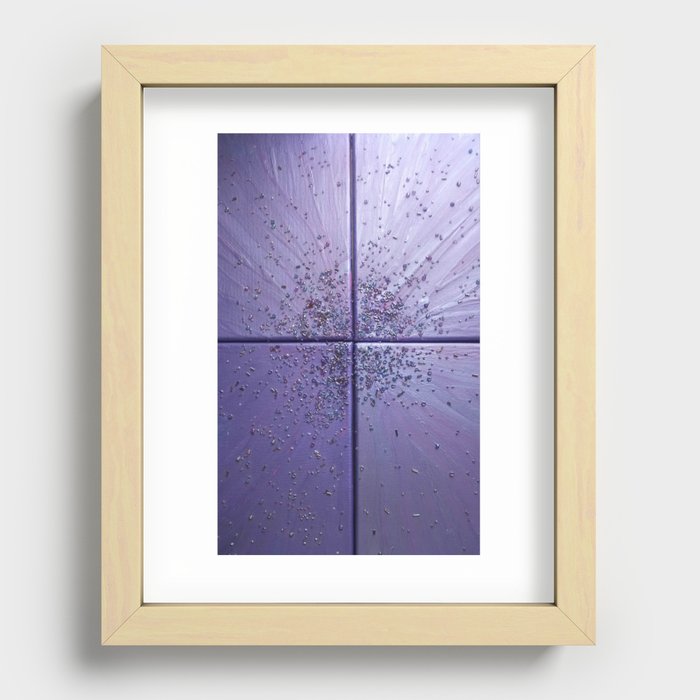 Lavender Windburst Recessed Framed Print
