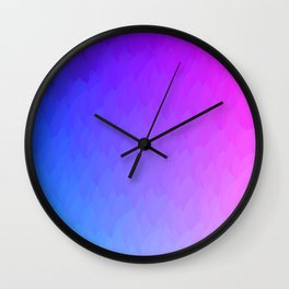 Purple, blue, and pink ombre flames Wall Clock