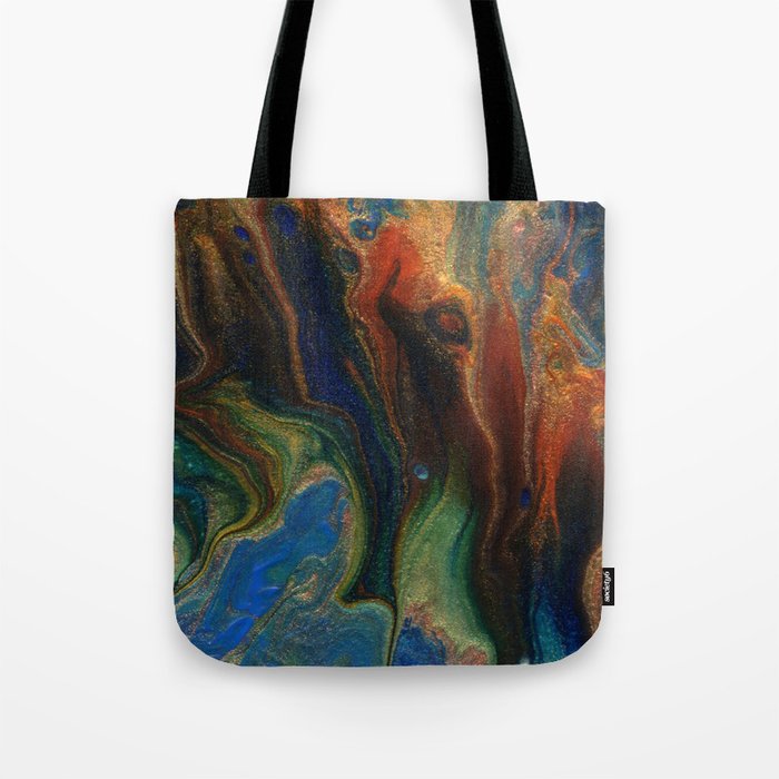 Earth Fire Lava Flow Cells Tote Bag