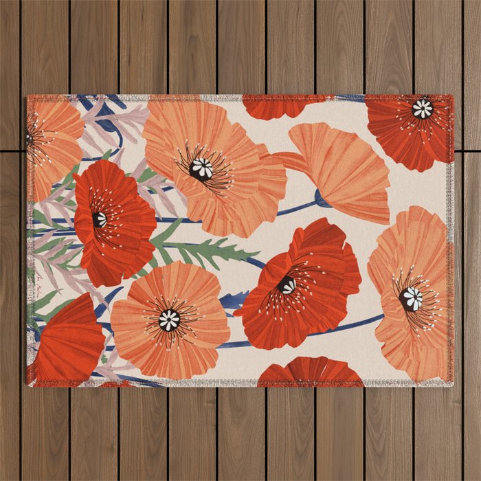 Flower market Rome inspiration Outdoor Rug