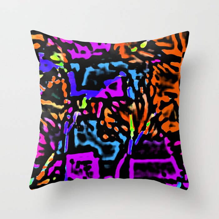 Multivivid Abstract Throw Pillow