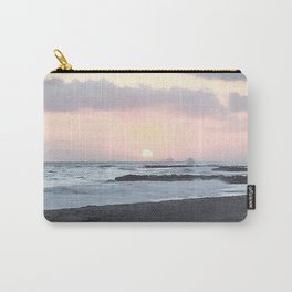 Beach Sunset Modern and Vintage Beach Aesthetic Photography of Newport Beach Colorful Pink Blue Sky Carry-All Pouch