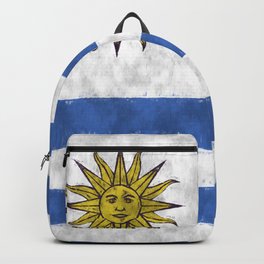 Uruguay Oil Painting Drawing Backpack | Uruguay, Oil, Art, Drawing, Republic, National, Linen, Flag, Painted, Emblem 