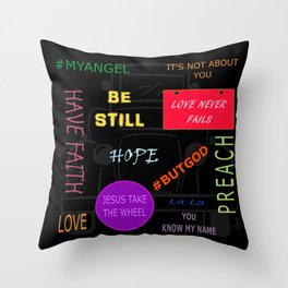 Every Word - Rainbow Throw Pillow