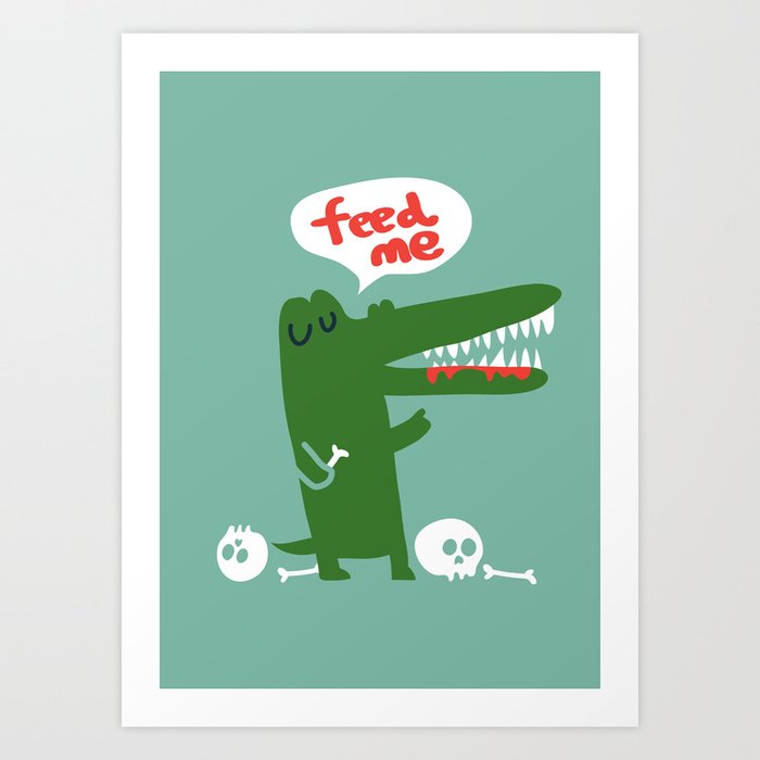 Hungry Hungry Alligator Art Print