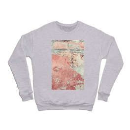 Old textured concrete wall with natural defects. Scratches, cracks, crevices.  Crewneck Sweatshirt