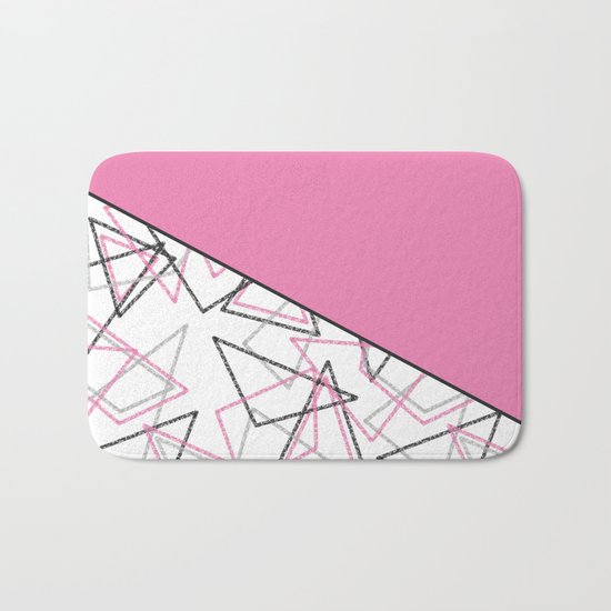 Abstract pink combo pattern . Bath Mat
