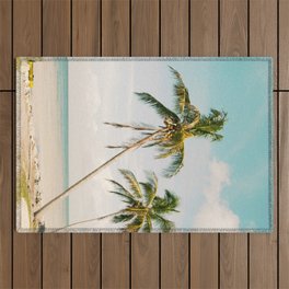 Palm Tree Beach Oasis #1 #tropical #wall #decor #art #society6 Outdoor Rug