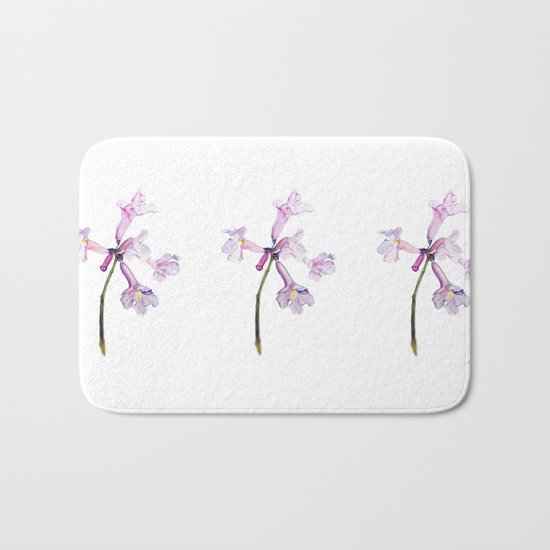 Flowers of the tree *Handroanthus sp* Bath Mat
