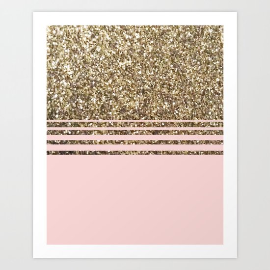 Glitter Pink Art Print