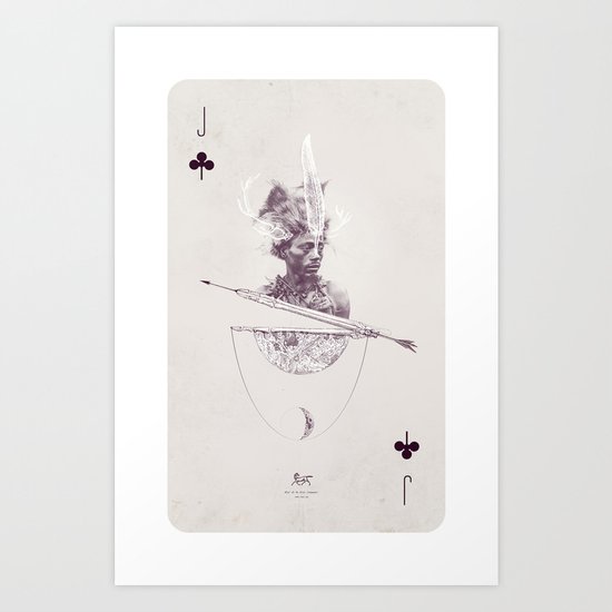 Jack of Clubs Art Print
