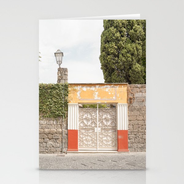 Colorful Gate In Sorrento, Italy | Italian Architecture Art Print | Colorful Street Travel Photography Stationery Cards