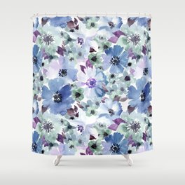 FLOWERS WATERCOLOR 20 Shower Curtain