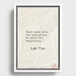 Lao Tzu thoughts Framed Canvas