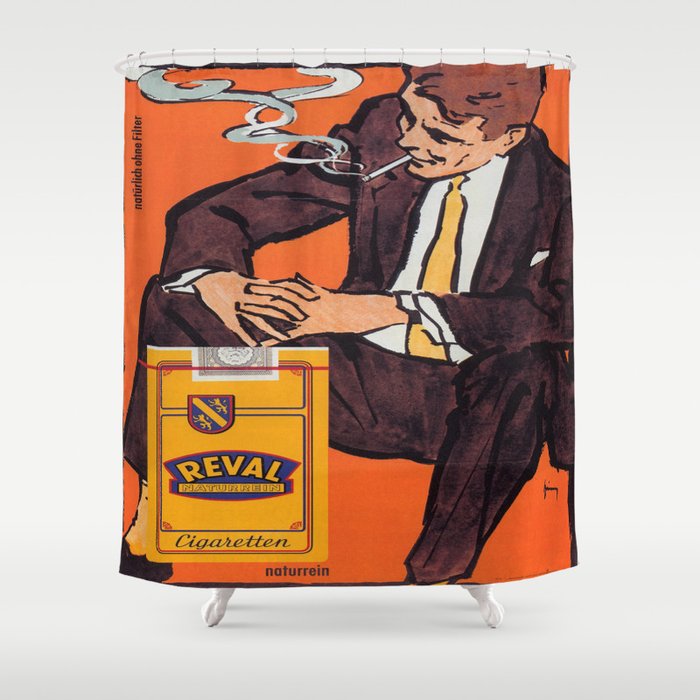 Vintage poster - Reval Cigarettes Shower Curtain