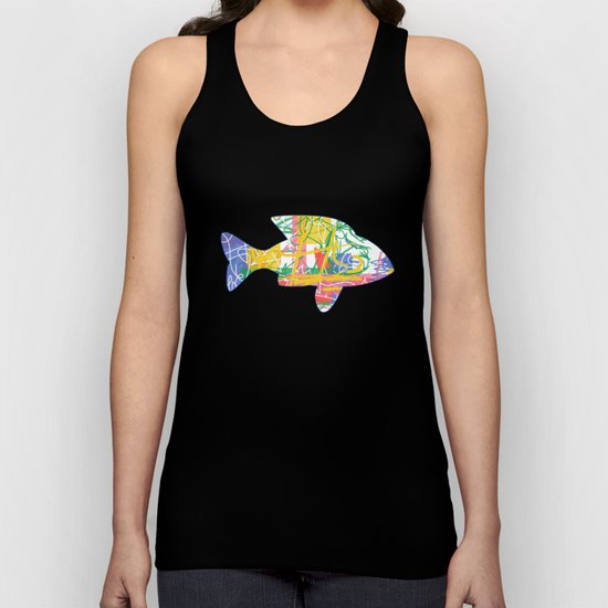 Waiting for the fish Unisex Tank Top