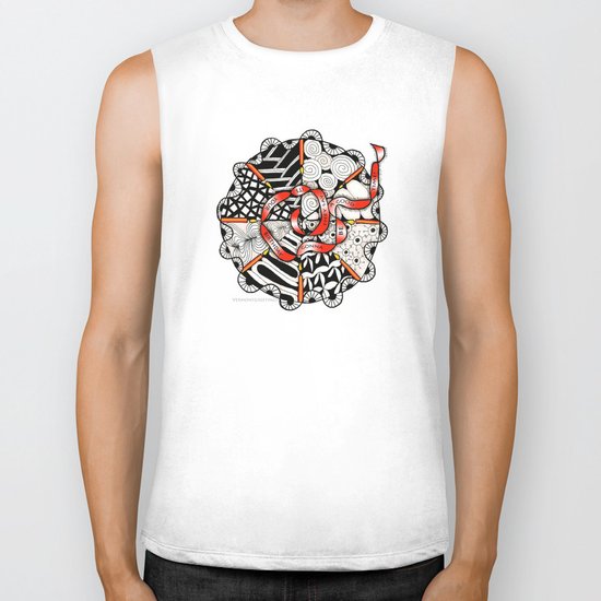 Its Your Birthday- Zentangle Illustration Biker Tank