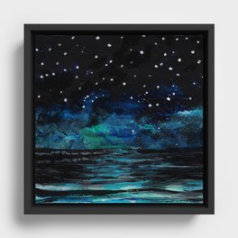 Starlit Sea Framed Canvas