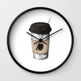 Coffee To Go Wall Clock
