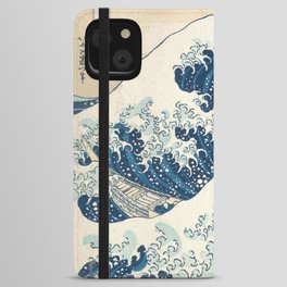 The Great Wave Off Kanagawa by Katsushika Hokusai Thirty Six Views of Mount Fuji - The Great Wave iPhone Wallet Case